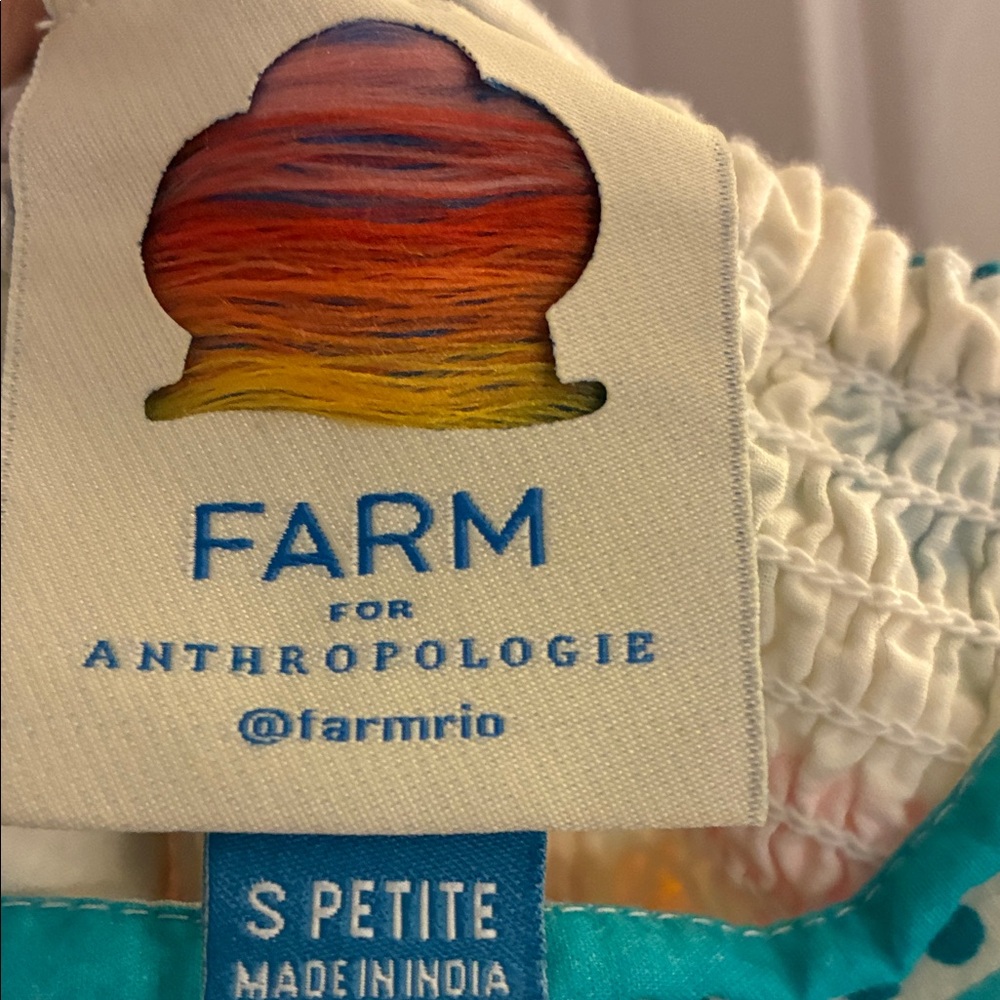 FARM for Anthropologie Multicolor Tropical Maxi Dress Small Petite - Picture 2 of 13